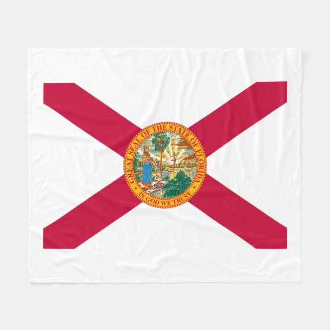Florida State Flag Design Fleece Blanket (Front (Horizontal))