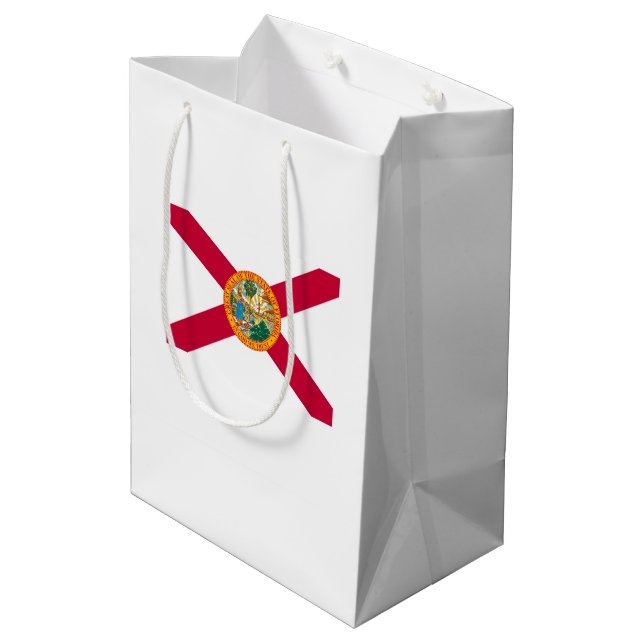 Florida State Flag Design Medium Gift Bag (Back Angled)