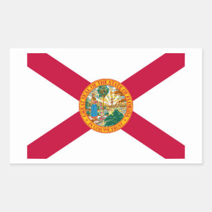 Florida State Flag Design Rectangular Sticker