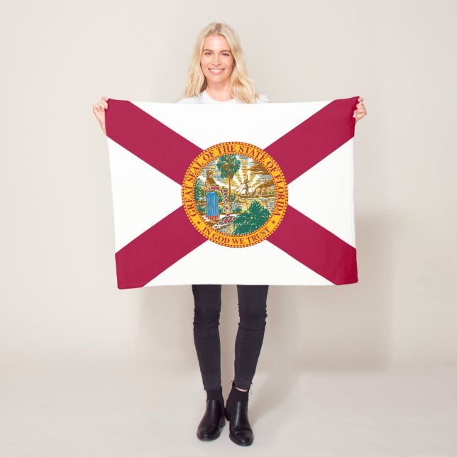 Florida State Flag Fleece Blanket (In Situ)