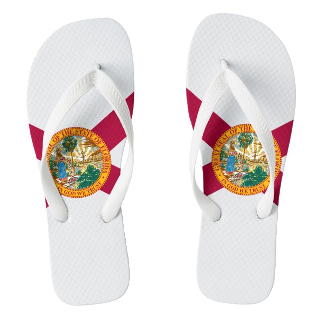 Florida State Flag Flip Flops (Footbed)