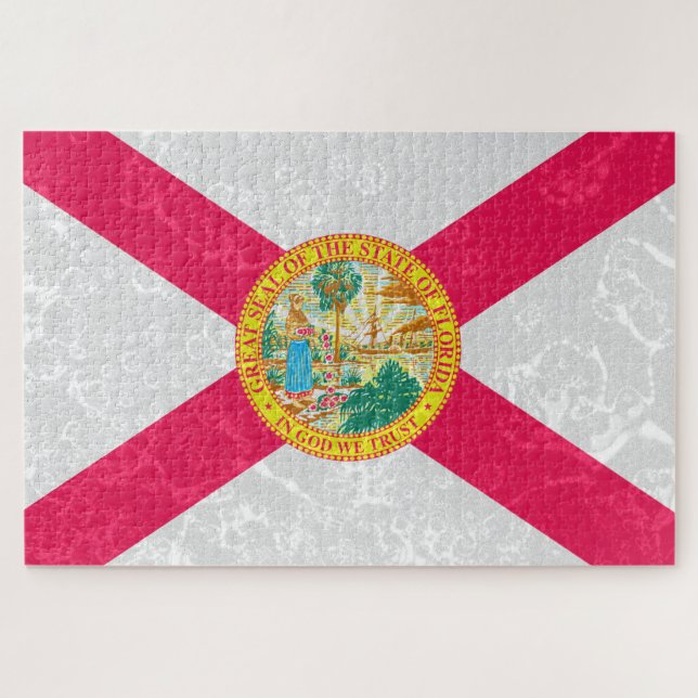 Florida State Flag Grunge Jigsaw Puzzle (Horizontal)