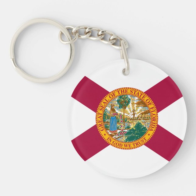 Florida State Flag Key Ring (Front)