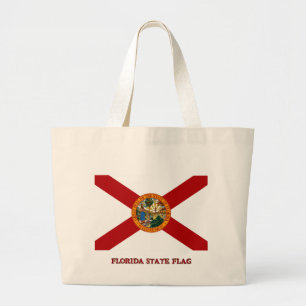 Florida State Flag Large Tote Bag