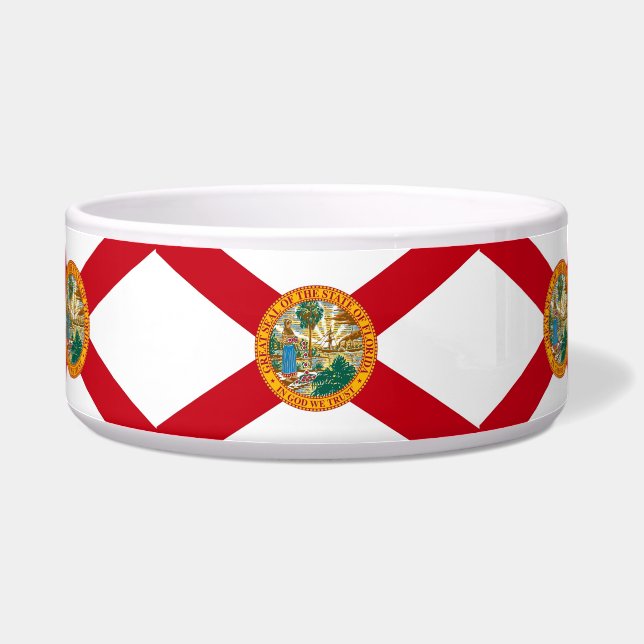 Florida State Flag Pet Bowl (Left)