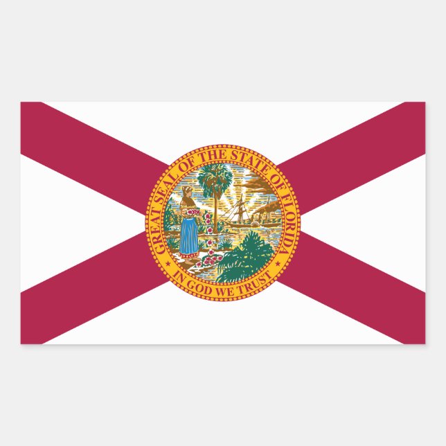 Florida State Flag Rectangular Sticker (Front)