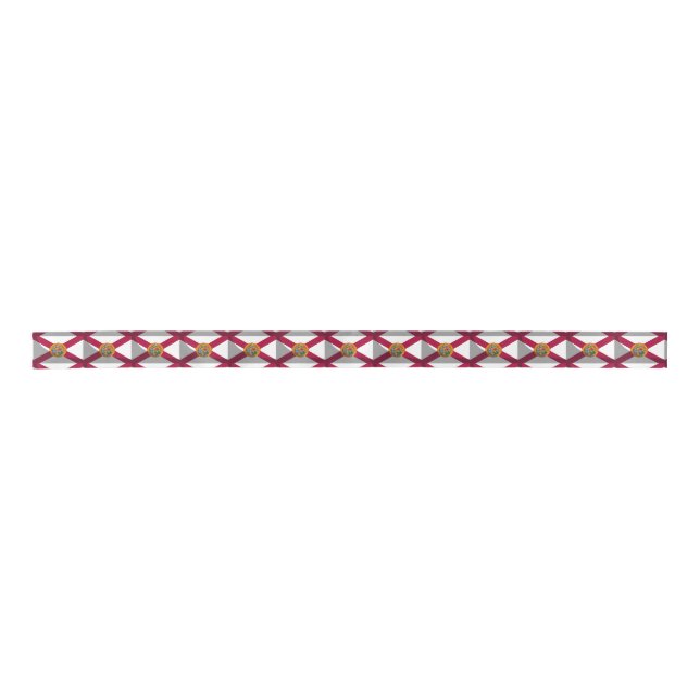 Florida State Flag Shadow Satin Ribbon (Front)