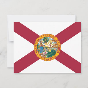 Florida State Flag Sunshine State Seal Postcard