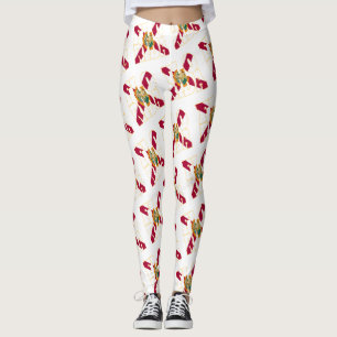 Florida state flag text pattern leggings