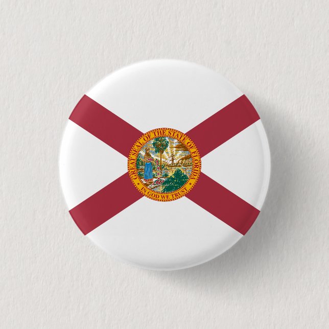 Florida State Flag USA 3 Cm Round Badge (Front)