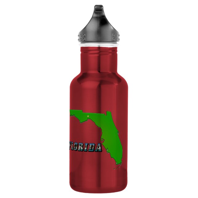 Florida State Map and Text 532 Ml Water Bottle (Right)
