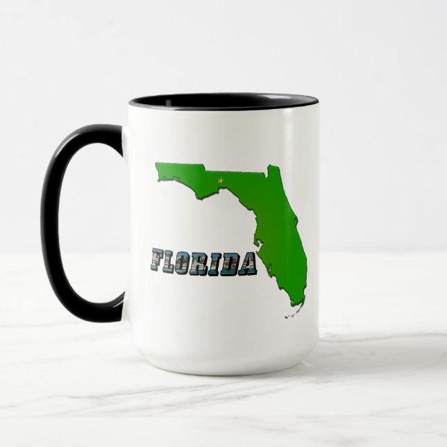 Florida State Map and Text Mug (Left)