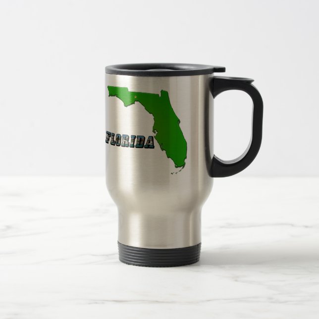 Florida State Map and Text Travel Mug (Right)