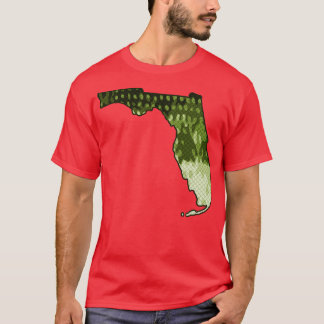 Florida State Map Bass Fishing Largemouth Bass Col T-Shirt