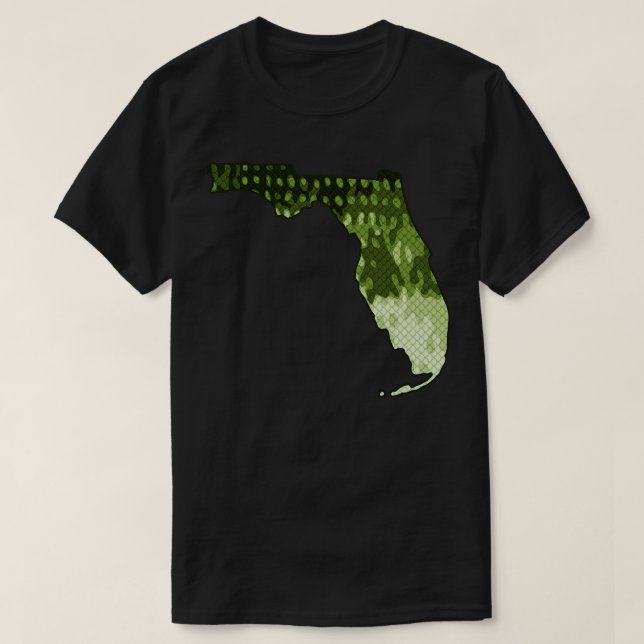 Florida State Map Bass Fishing Largemouth Bass Col T-Shirt (Design Front)