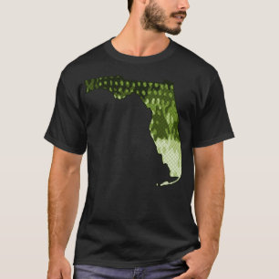 Florida State Map Bass Fishing Largemouth Bass Col T-Shirt