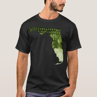Florida State Map Bass Fishing Largemouth Bass Col T-Shirt