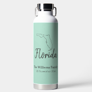 Florida State Map Personalised Family Reunion  Water Bottle