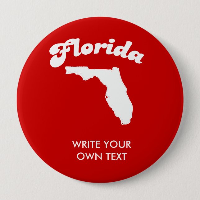 FLORIDA STATE MOTTO T-SHIRT T-shirt 10 Cm Round Badge (Front)