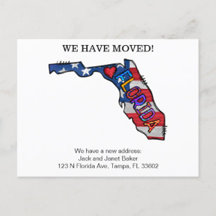 Florida State Moving Announcement Cards