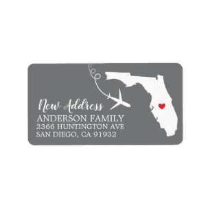 Florida State   New Home Return Address Label