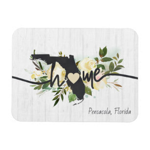 Florida State Personalised Your Home City Rustic Magnet