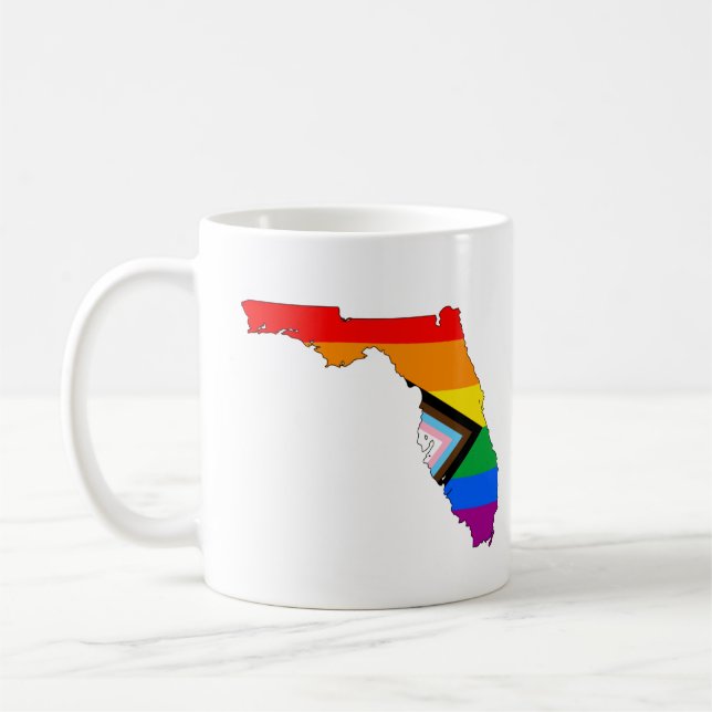 Florida State Pride LGBTQ Progress Pride Coffee Mug (Left)