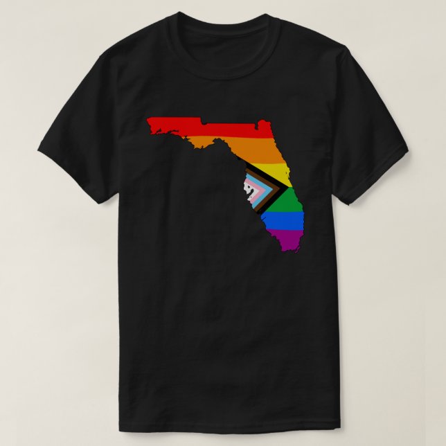 Florida State Pride LGBTQ Progress Pride T-Shirt (Design Front)