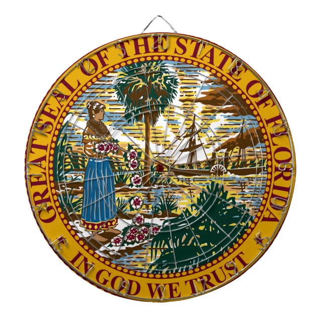 Florida State Seal Dartboard (Front)