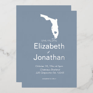 Florida State Silhouette Destination Wedding