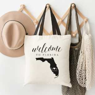 Florida State Silhouette Wedding Welcome Tote Bag