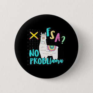 Florida State Test Day Llama For Students  6 Cm Round Badge