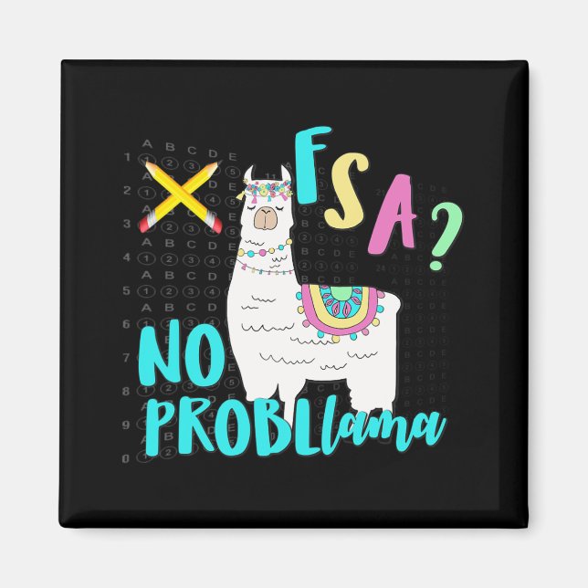Florida State Test Day Llama For Students  Magnet (Front)