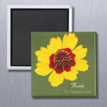 Florida State Tickweed Coreopsis Magnet<br><div class="desc">Florida has two state flowers, and this one is the vibrant Tickweed (Coreopsis) wildflower, captured beautifully in a photograph by Daphsam. This magnet is more than just a keepsake; it's a piece of Florida's natural beauty. Perfect for adding a touch of sunshine to your home or office, it serves as...</div>