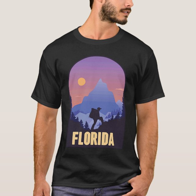 Florida State USA Hiking Trip Souvenir T-Shirt (Front)