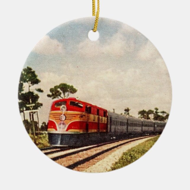 Florida Streamliner Ceramic Tree Decoration (Front)