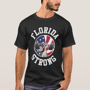 Florida Strong Barbell Kettlebell And American Fla T-Shirt