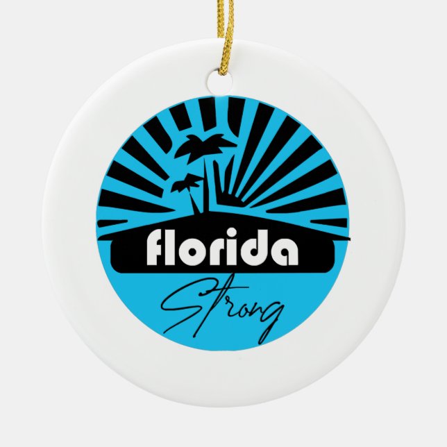 Florida Strong Classic Ceramic Tree Decoration (Front)