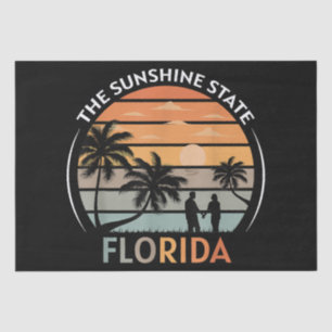 Florida Summer Beach Vintage Sunset Tissue Paper