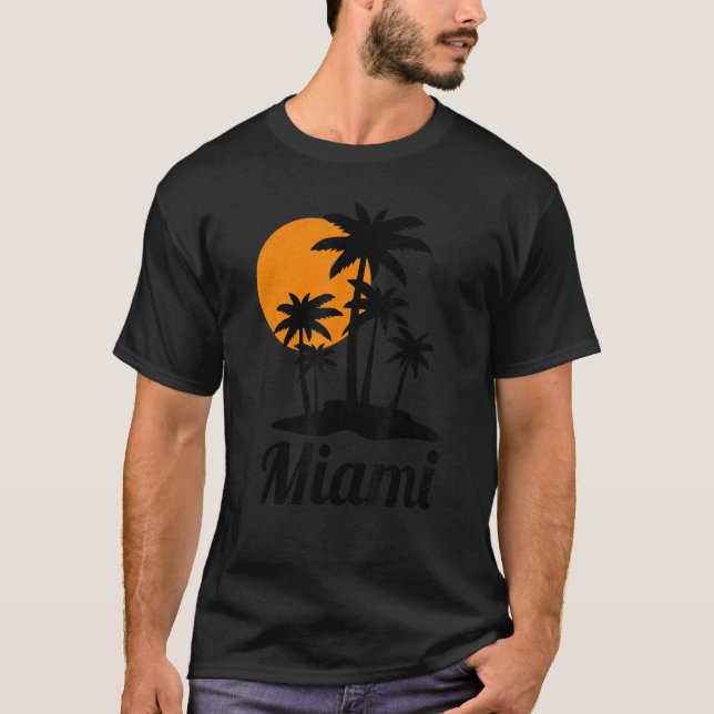 Florida Summer Vacation Beach Trip Miami T-Shirt (Front)