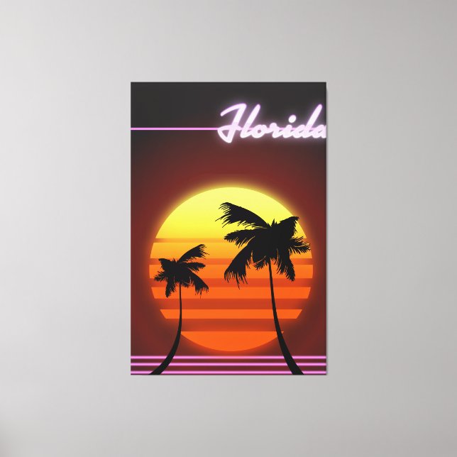 Florida Sunset 1984 poster Canvas Print (Front)