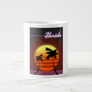 Florida Sunset 1984 poster Large Coffee Mug