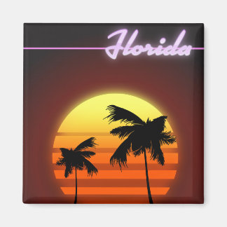 Florida Sunset 1984 poster Magnet