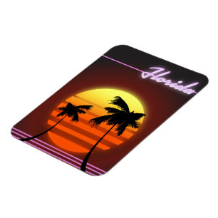 Florida Sunset 1984 poster Magnet