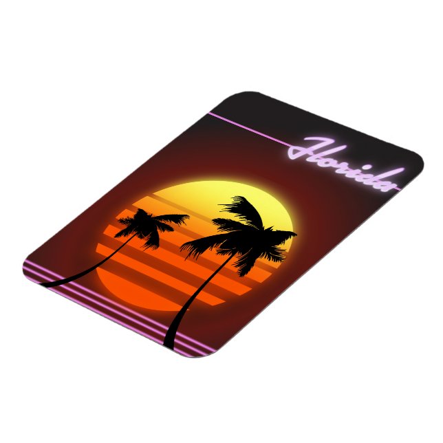 Florida Sunset 1984 poster Magnet (Left Side)