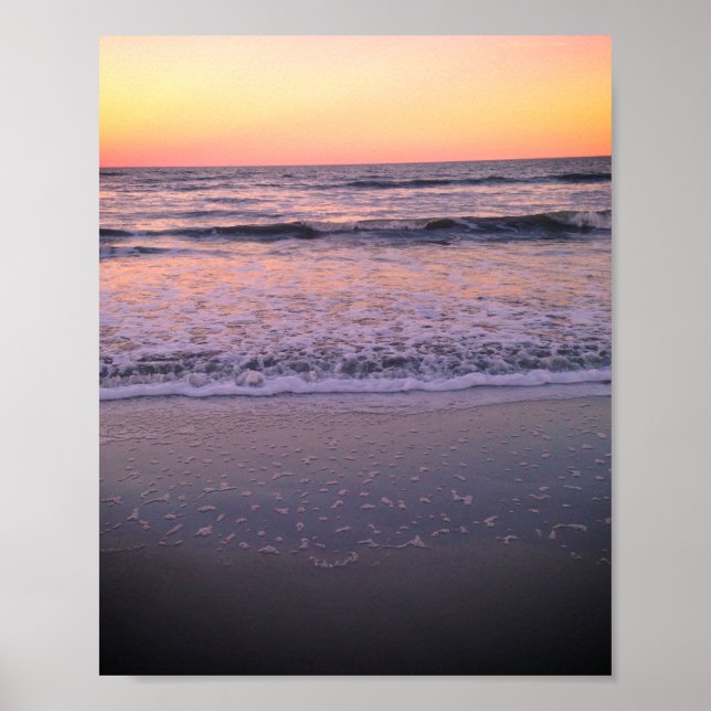 Florida Sunset Beach Ocean Photo Poster (Front)