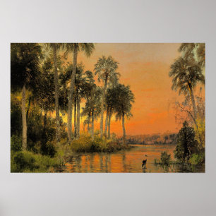 Florida Sunset by Hermann Herzog Poster