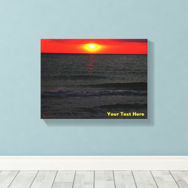 Florida Sunset Canvas Print (Insitu(Wood Floor))