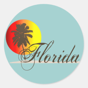 Florida Sunset Classic Round Sticker