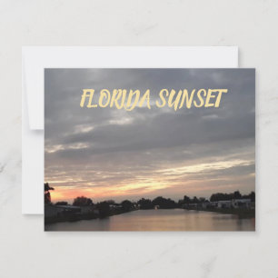 FLORIDA SUNSET GREETING CARD